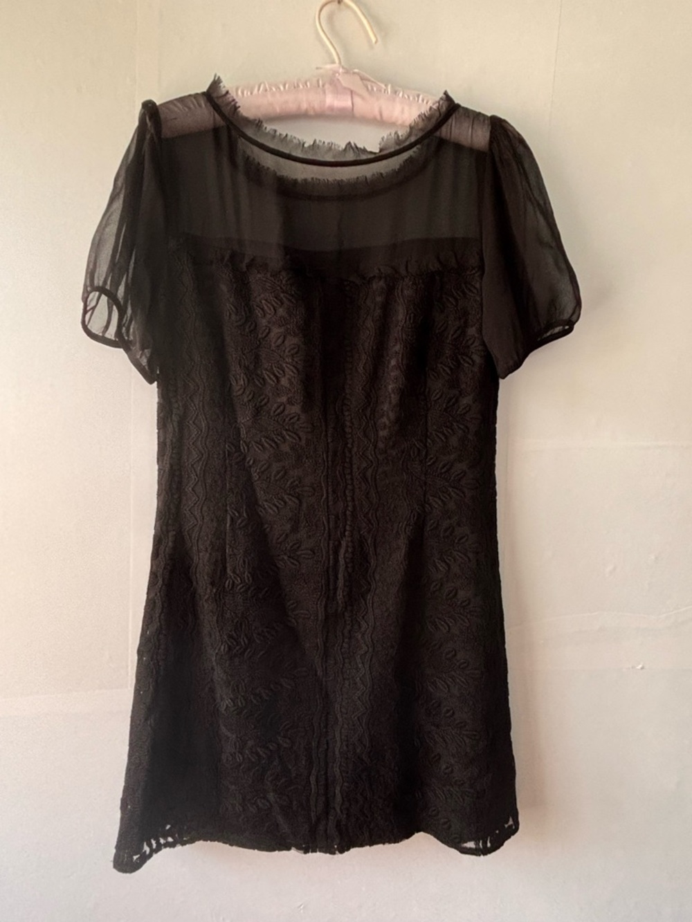 Laundry Black Lace Cocktail Dress Size 4 Sheath Dress Goth Romantic
